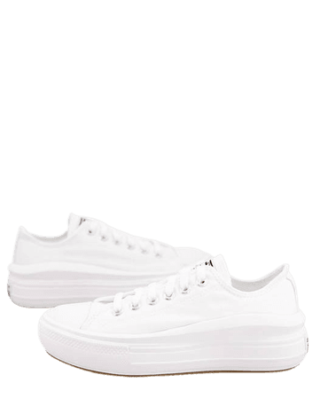 Converse Chuck Taylor All Star Ox Move canvas platform sneakers in white | ASOS