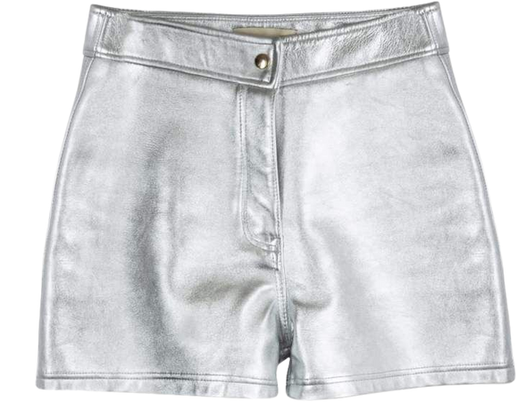 Paloma Silver Leather Shorts