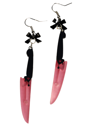Pink Dagger Earrings