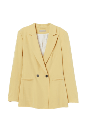 Double-breasted Blazer - Light yellow - Ladies | H&M CA