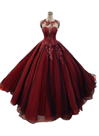 Rose, Red Rose Ball Gown