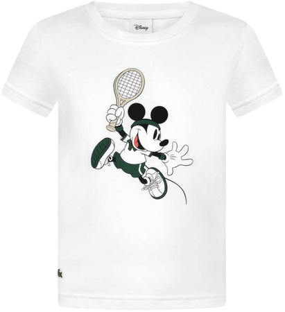 Lacoste Boys White Mickey Mouse Tennis Top - Tops & T-Shirts - Department - Boy