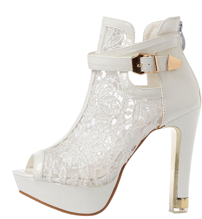 2018 New Lace Women Platform Pumps Sandals White Mesh Black High Heels Peep Toe Shoes|peep toe shoes|heels peep toe|womens platforms pumps - AliExpress