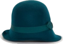 Teal Cloche Hat