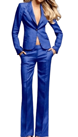 blue business suit