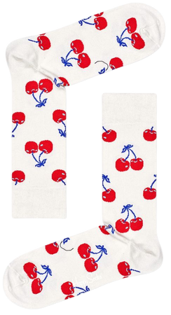 Cherry Socks, White | Happy Socks