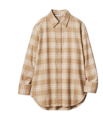 Flannel Checked Long-Sleeve Long Shirt | UNIQLO US