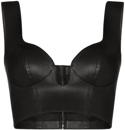 Shop black Dodo Bar Or Carol leather bustier with Express Delivery - Farfetch