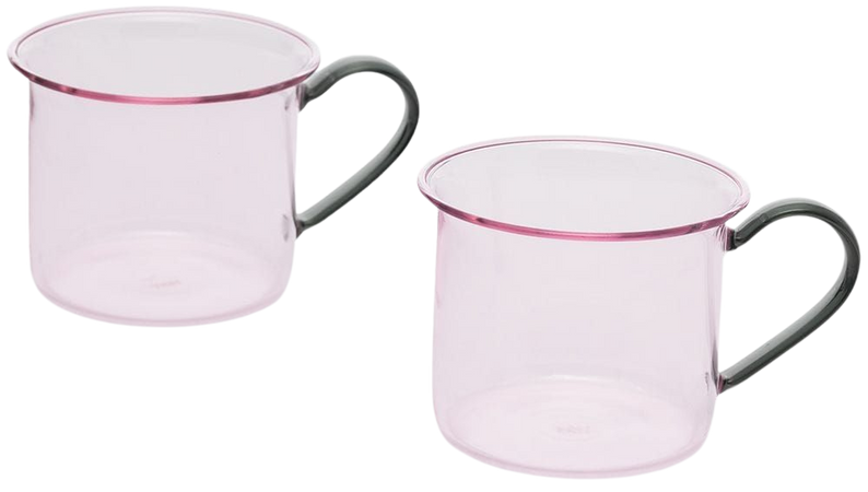 HAY Borosilicate set-of-two Glass Mugs (200ml) - Farfetch