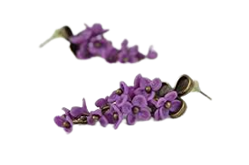 purple flower earring - Google Search