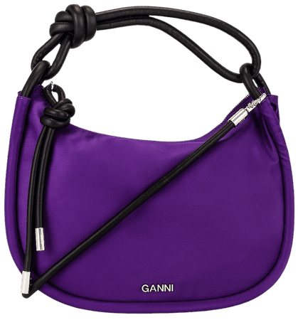 Ganni Small Knot Bag in Heliotrope | REVOLVE
