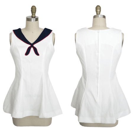 Vintage 60s Quantum Sportswear White Sailor Tunic | Etsy