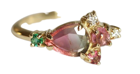 green and pink engagment ring - Google Search