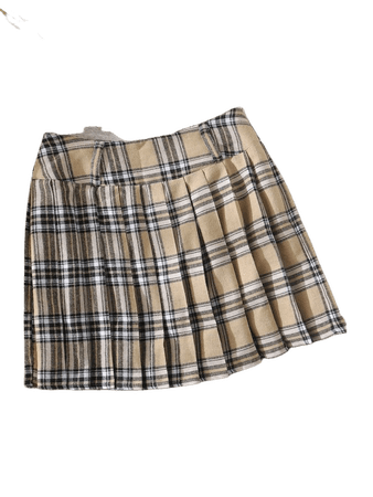 Zipper Side Tartan Pleated Skirt | SHEIN USA