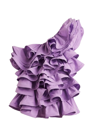 Flounced Mini Dress - Amethyst purple - Ladies | H&M US