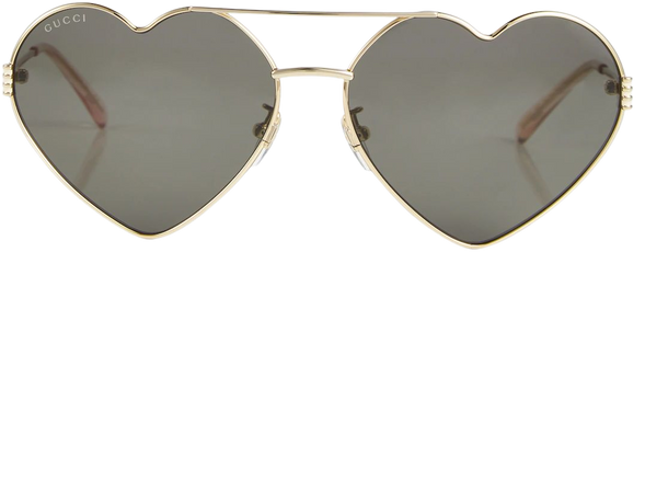 Heart Shaped Sunglasses in Gold - Gucci | Mytheresa