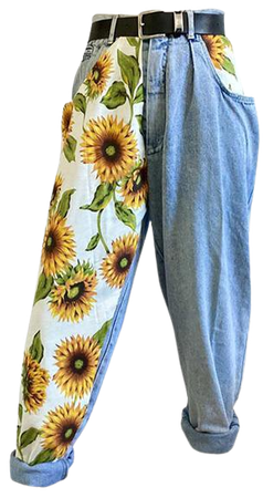 Sunflowers High Waist Jeans