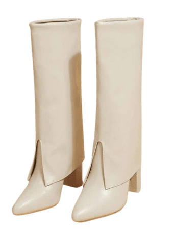 nude knee boots