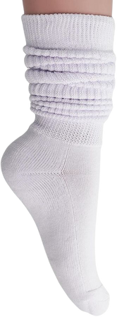Amazon.com: AWS/American Made Women's Extra Long Heavy Slouch Cotton Socks Size 9 to 11 (1 Pair - White) : Clothing, Shoes & Jewelry