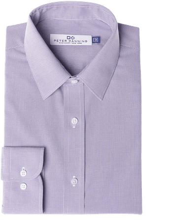 Easy Care Dress Shirt Standard Fit - Purple End On End – Peter Manning NYC