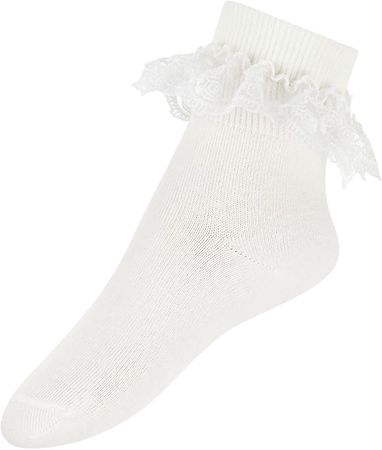 Girl Rose Lace Socks | Ivory | Medium | 6102842618 | Monsoon