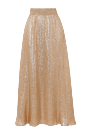 Lame Maxi Skirt - Gold
