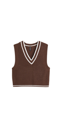 rib- knit sweater vest