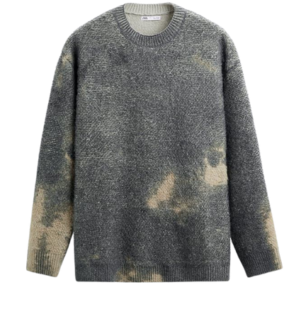 ABSTRACT PRINT SWEATER - taupe brown | ZARA United States