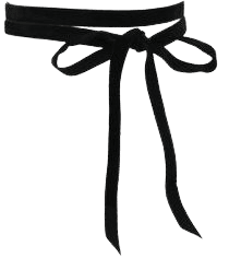 Black ribbon belt
