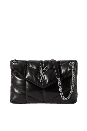 Loulou Small Quilted Leather Shoulder Bag - Black