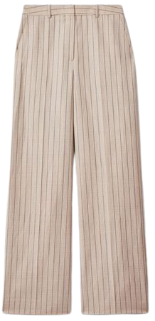 Reiss Odette Wool Blend Striped Wide Leg Trousers | REISS USA