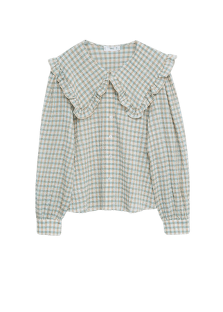 Babydoll collar cotton shirt - Women | Mango USA
