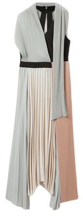 Reiss Zadie Pleated Asymmetric Midi Dress | REISS USA