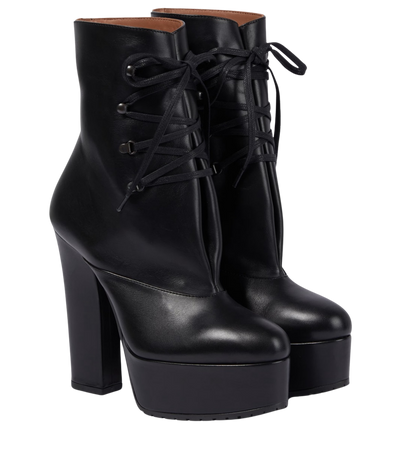 ALAÏA Trekk 135 leather ankle boots
