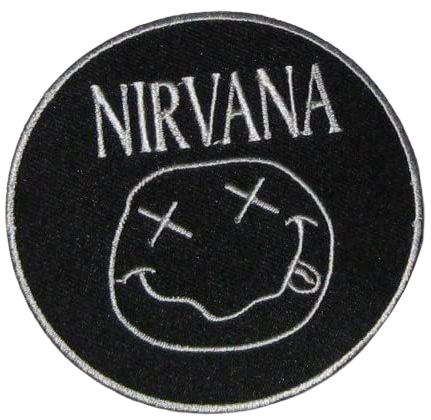 Patch Iron On Sew On " Nirvana " Grunge 90s Skateboard Drugs Heavy Metal Biker Rocker Embroidered: Amazon.co.uk: Car & Motorbike