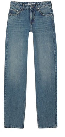 Mid-rise straight-leg jeans - pull&bear