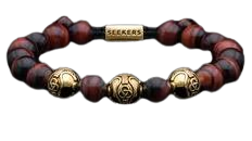 Red Tiger Eye in Gold Beaded Bracelet For Men | Seekers Luxury – Seekers Men's Jewelry