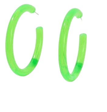 neon green earings
