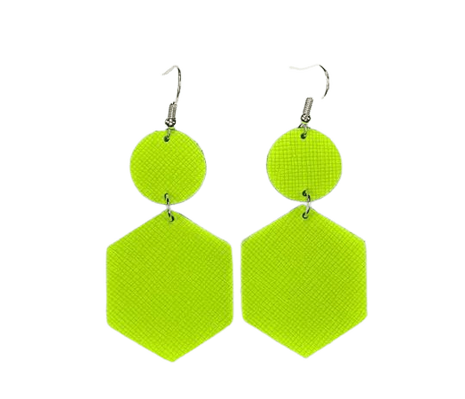 lime green earrings