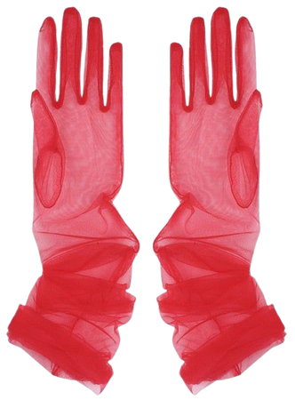 mesh gloves red