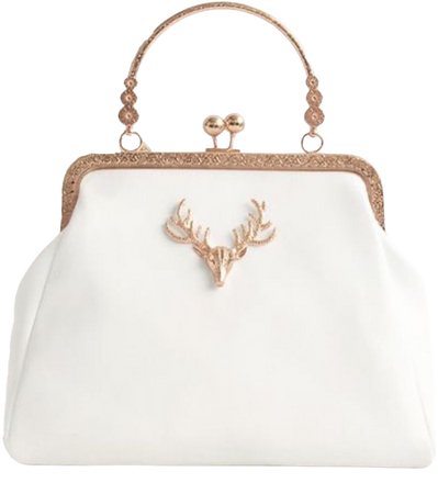 white deer purse