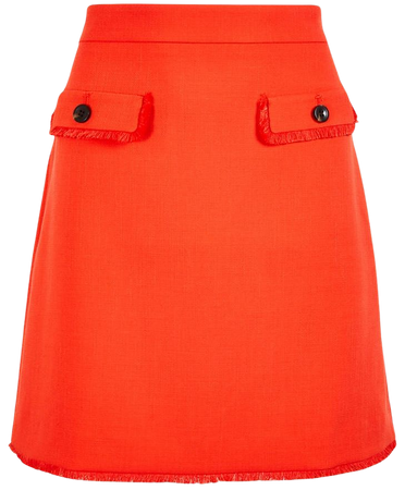 Fringe Button Pocket Skirt | Ann Taylor