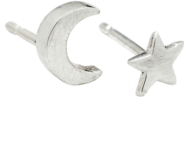 Star Moon silver earrings