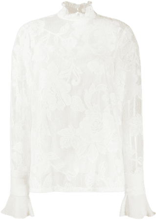 White See By Chloé Floral Lace Blouse | Farfetch.com