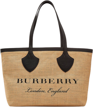 The Giant Tote Jute Bag with Leather Gr. One Size