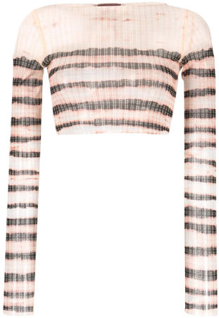Jean Paul Gaultier stripe-print Crop Top - Farfetch