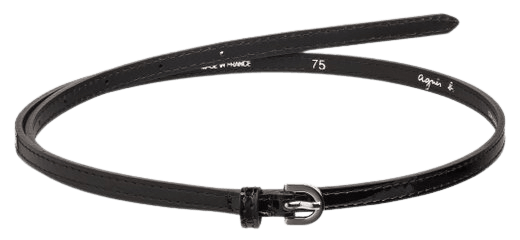 black patent leather Pila belt