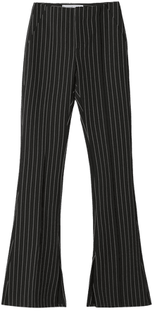 Fitted flared pants with split hems - Pants - Woman | Bershka