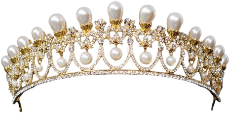 gold pearl tiara