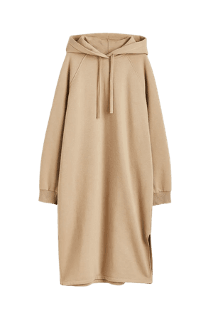Hooded Sweatshirt Dress - Beige - Ladies | H&M US